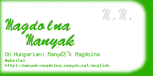 magdolna manyak business card